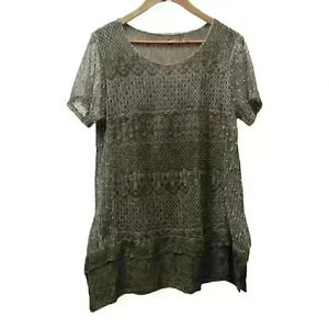 Shiva  Tunic Top BOHEMIAN Lagenlook Cottagecore ITALY Brown
